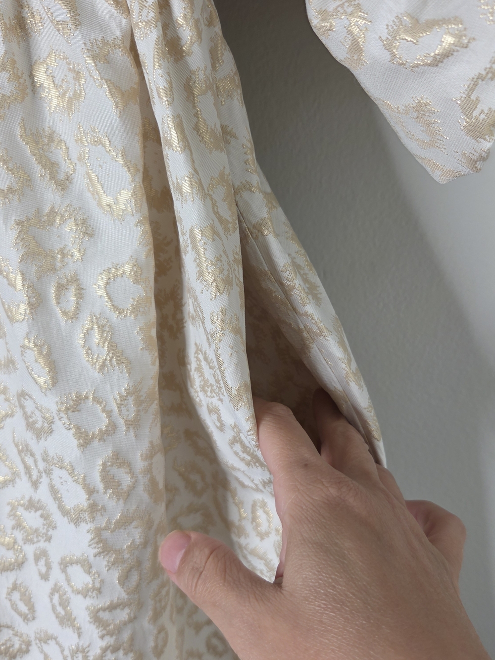 Lilly Pulitzer Calyssa 3/4 Sleeve Gold Dazzle Leopard Dress - Picture 5 of 10